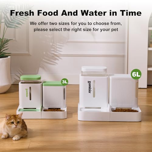 Gravity Dog Food and Water Dispenser (1.6 Gallon x 2 / Black)