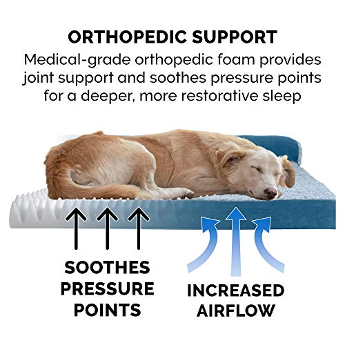 Orthopedic Dog Bed for Large (Large / Marine Blue)
