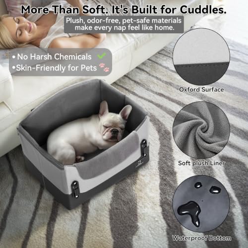 Dog Car Seats for Small Dogs (Grey / Small)