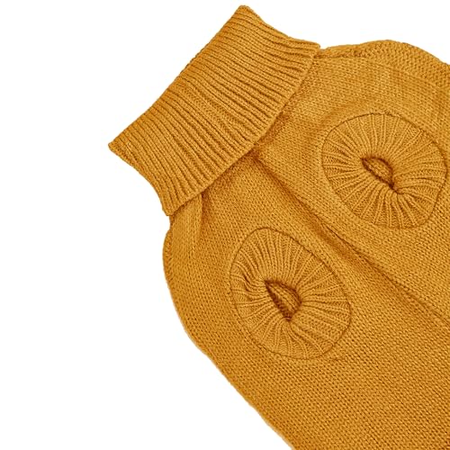 Dog Sweater Soft Warm Turtleneck Knitted Clothes for Small Medium Large Pet (Camel / XXX-Large)