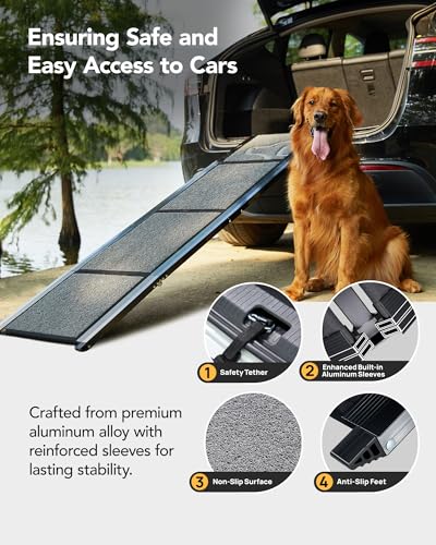 Dog Ramp for Cars (Upgraded 63'' L x 19.7" W)