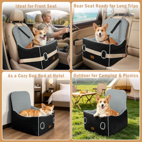 Small Dog Car Seat (Grey / Medium)