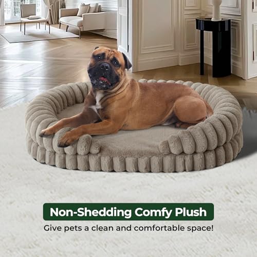 Calming Dog Bed for Extra Large Dogs (Oatmeal / XL)