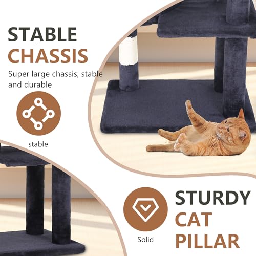 36" Cat Tree Tower (Dark Gray)