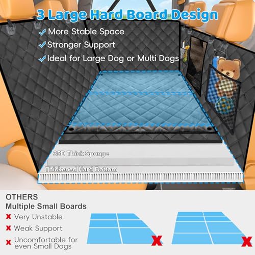 Back Seat Extender for Dogs (Black and Grey / XL - Full Size Crew Cab Truck)