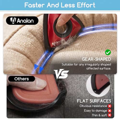 Mini Pet Hair Remover for Car Detailing Dog Hair Tool Brush (Red)