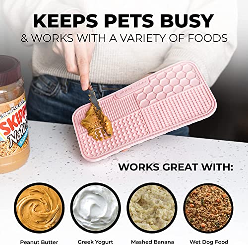 Dog Lick Mat for Dogs (2 Pack / Pink/Lavender)
