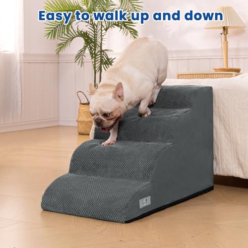 Dog Steps for Bed 17.7" H (Grey)
