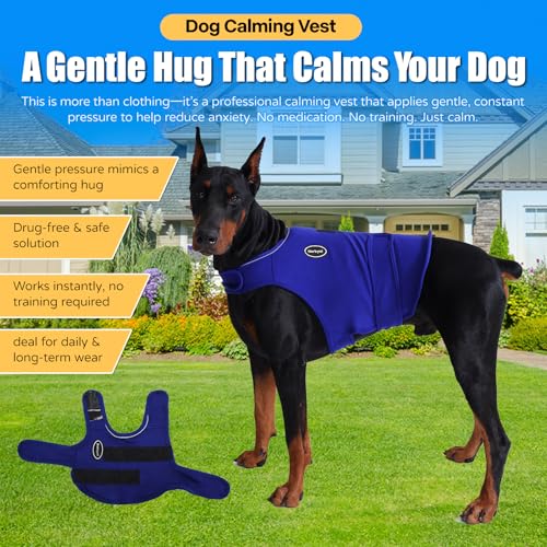 Dog Anxiety Vest (S-Chest(11"-14.9") / Blue)