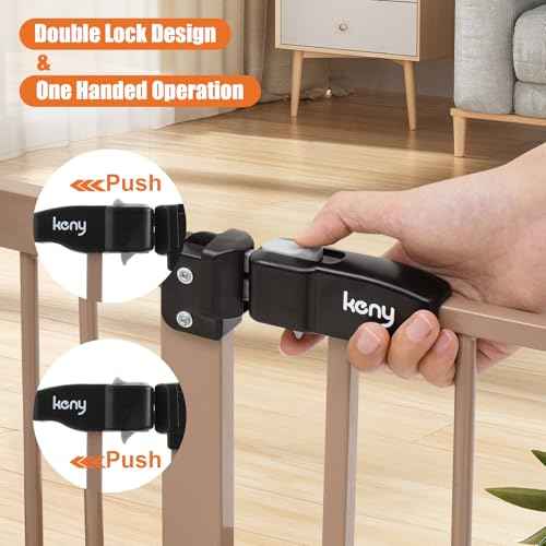 29" 55" Extra Wide Baby Gate (Brown / 29-55"Wide, 30"Tall)