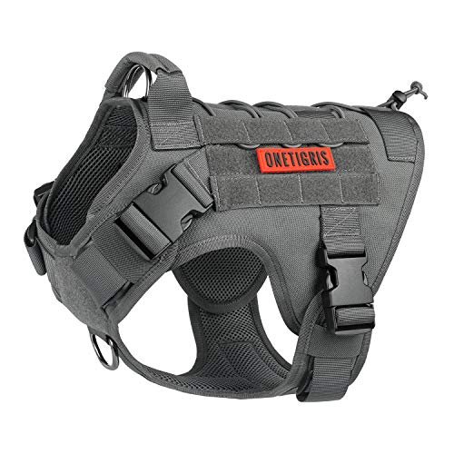 Tactical Dog Harness Vest No (Small / Grey)