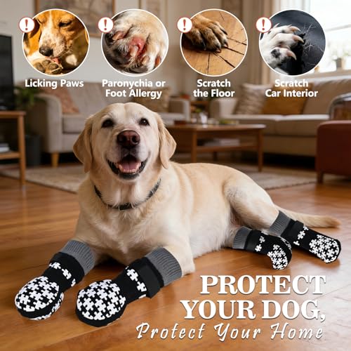 Dog Grippy Socks for Senior Dog (L(Pack of 4))