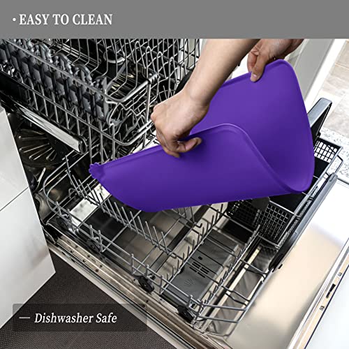 Silicone Pet Feeding Mat (Purple / 22" x 14")