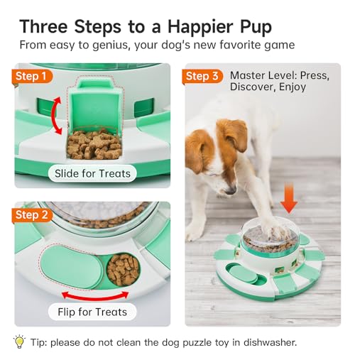Dog Puzzle Toy 2 Levels (Green White)