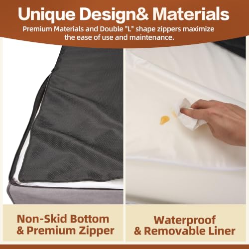 Orthopedic Dog Beds for Large Dogs (X-large / Grey)