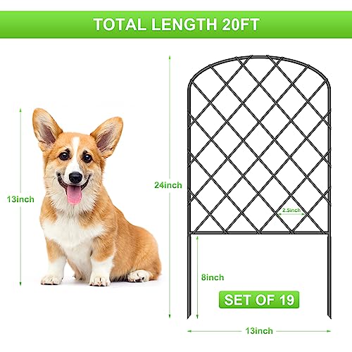 19 Pack Decorative Garden Fence (20ft x 24in)