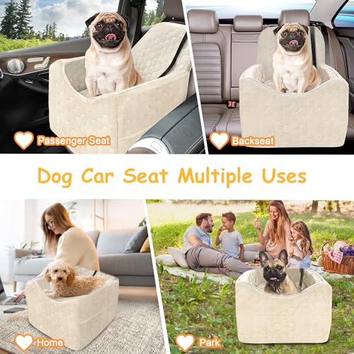 Dog Car Seat for Small (White / Medium)