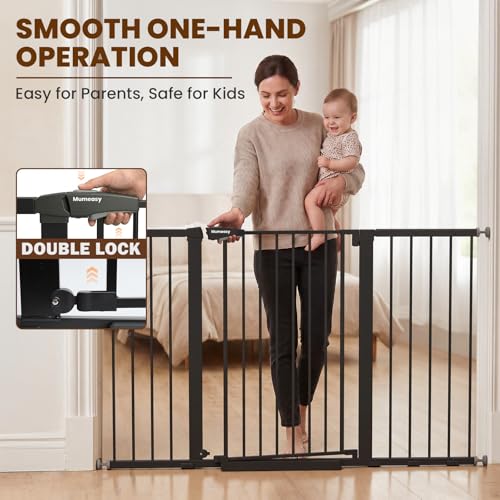 36" Extra Tall Baby Gate for Doorways (Black / 29.7-57"W x 36"H)