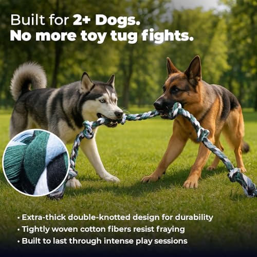 Giant Dog Rope Toy for XL Dog (Green / 2 Pack)