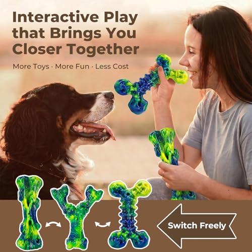 Dog Chew Toys (3PC-Peanut Butter-Green)