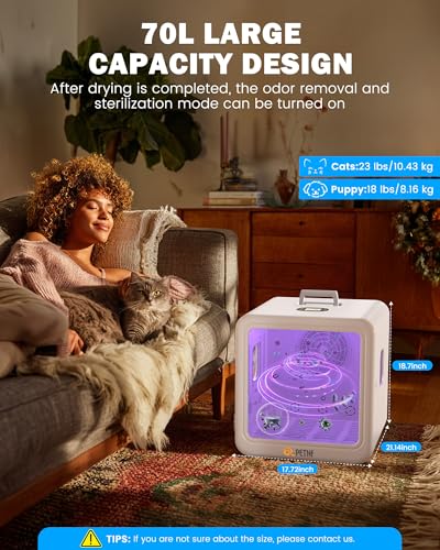 Pet Dryer Box for Cats and Small Dogs