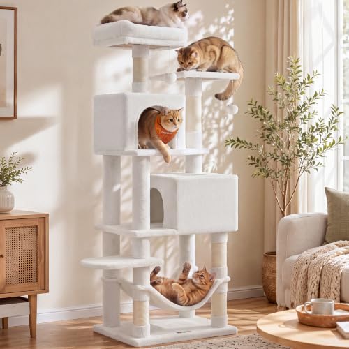 Cat Tree 59.5 (59.5 Inches / Cream White)
