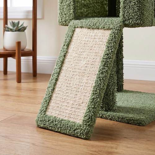 32" Cactus Cat Tree for Indoor Cats (Green / 32'')