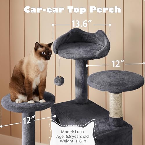 54in Cat Tree Tower (Dark Gray / 54in)