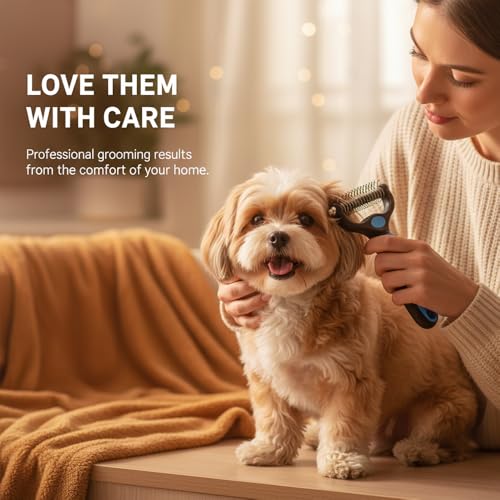 Dematting Comb for Dogs and Cats (Blue M+L)