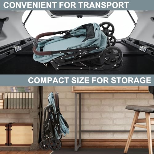 Dog Stroller with No (Light Blue)