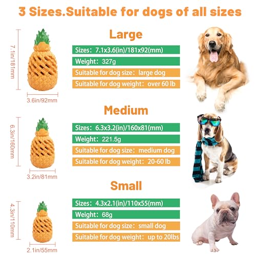 Pineapple Dog Chew Toys (7" XL-Large)
