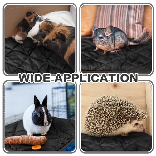 4 Pack Self Heating Cat Pad Self Warming Dog Mat Reflects Body Heat Extra Warm Thermal Pet Pad Washable Dog Cat Bed Crate Bed Mat Blanket (16 x 20 Inch / Black)