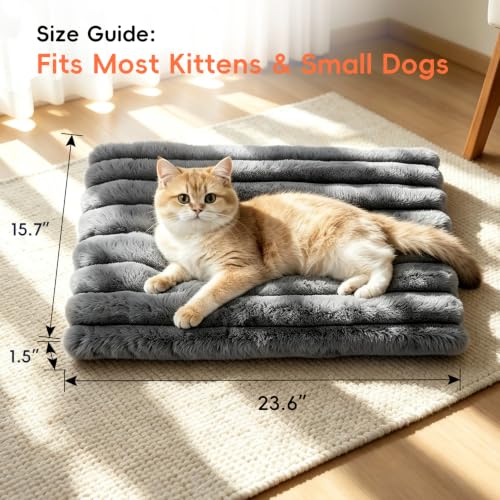 Cat Bed Mat for Indoor Cats (Grey / Medium 23.6×15.7 inch)