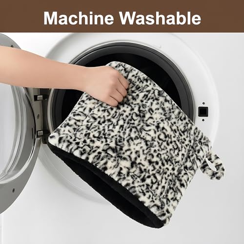 Self Warming Cat Pad for Cats and Dogs (30 x 24 inch / Black/White)