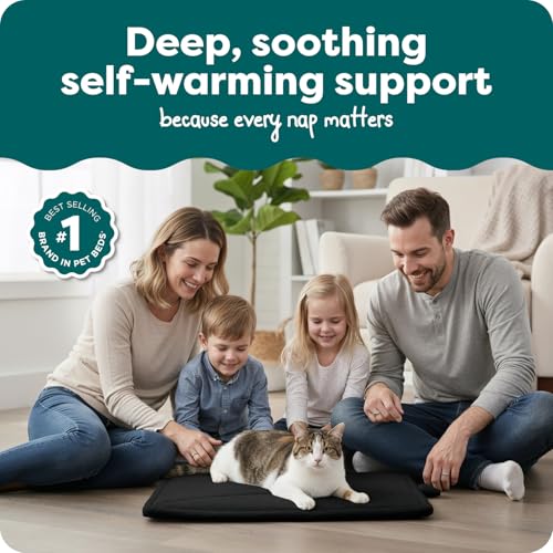 ThermaNAP Self Warming Cat Mat (Small - 22"L x 17"W / Black)