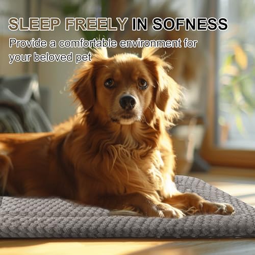 Dog Bed Crate Mat (S(24"*18"*1.5") / Light Gray-1pc)