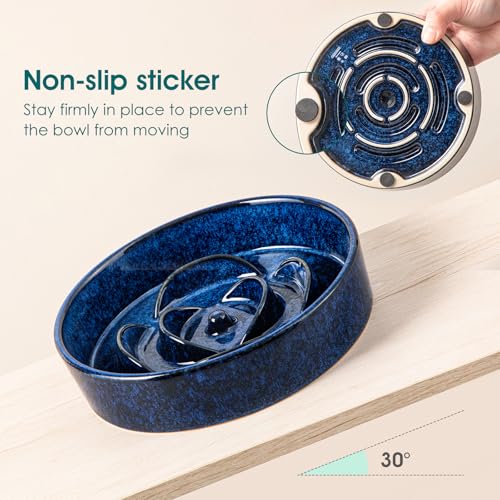 Slow Feeder Dog Bowl (S - 0.6 Cups / Blue)