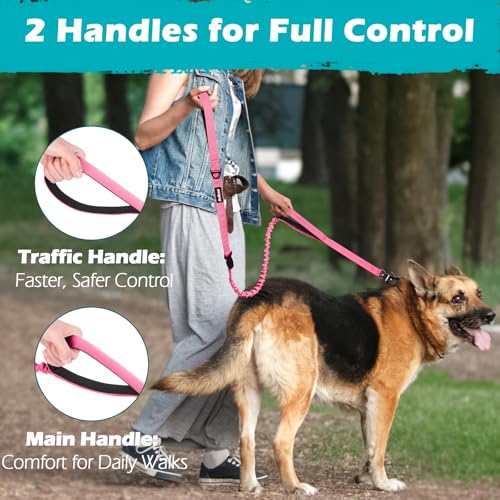 Heavy Duty Tactical Dog Leash (Pink)