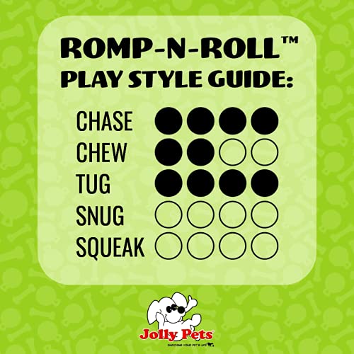 Romp-n-Roll Rope and Ball Dog Toy, 4.5 Inches/Small, Red (Red / Small (4.5 in))
