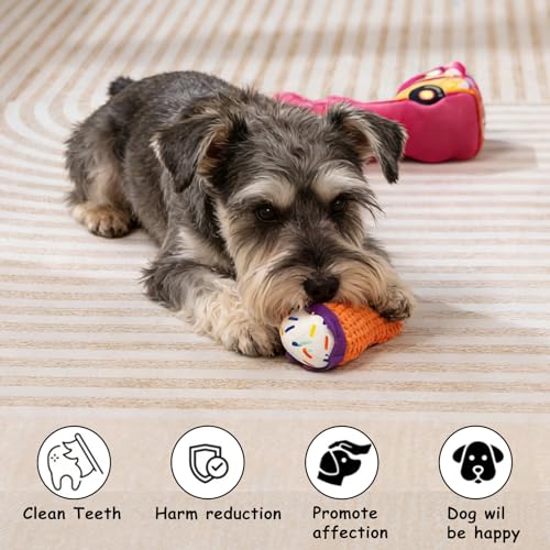 Squeaky Hide and Seek Dog Toys for Small and Medium (Ice Cream Truck)