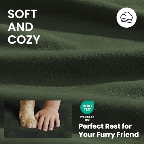 Orthopedic Waterproof Large Dog Bed (41" x 28" x 4" (For Crate) / 05-Green)
