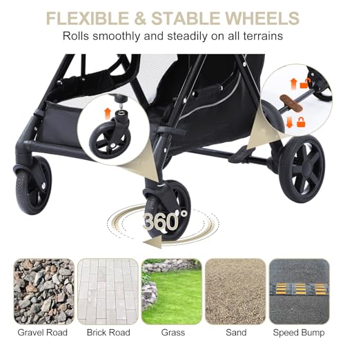 Dog Stroller with No (White)
