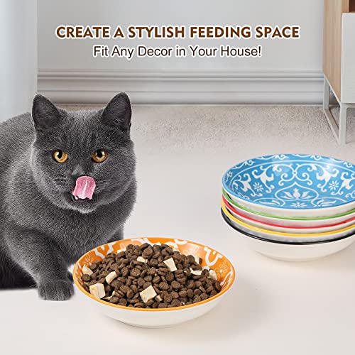 Ceramic Cat Dishes for Food (Colorful 1)