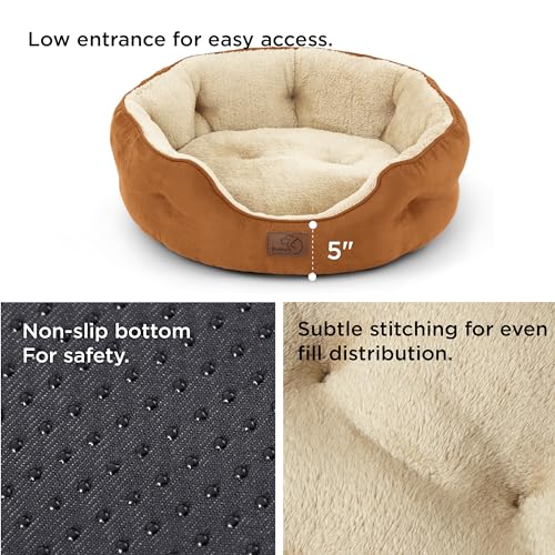 Small Dog Bed Washable (25"L x 21"W x 8"Th / Terracotta)