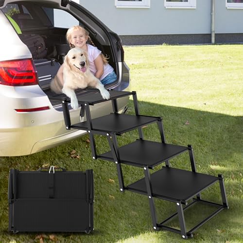 Extra Wide 20" Dog Stairs for Large Dogs (4-Steps Extra-Wide)