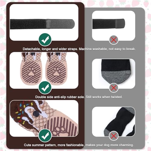Anti Slip Dog Socks (Large (6 Count) / Ice Cream)