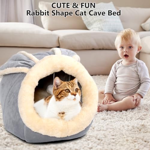 Cat Beds for Indoor Cats (Rabbite Gray / M)