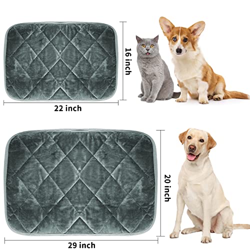 Self Warming Cat Bed Indoor (Small 21.6 x 15.7 inch / Gray)