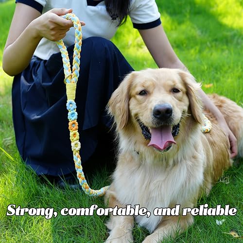 5FT Braided Cotton Rope Leash for Small (Sunshine Breeze)