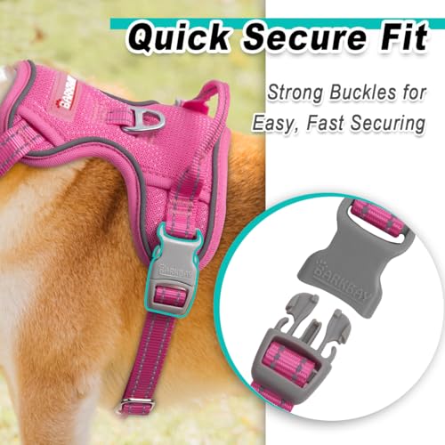 Dog Harness for Small Sized Dog No Pull Mesh 2 Clips Dog Vest (X-Small / Pink-Mesh)